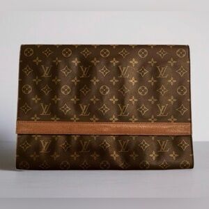 Authentic Louis Vuitton Monogram Porto Envelope Clutch Bag or Document Case